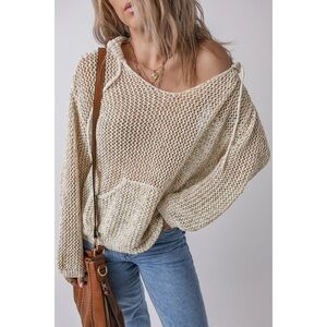 Hollow Knit Kangaroo Sweater